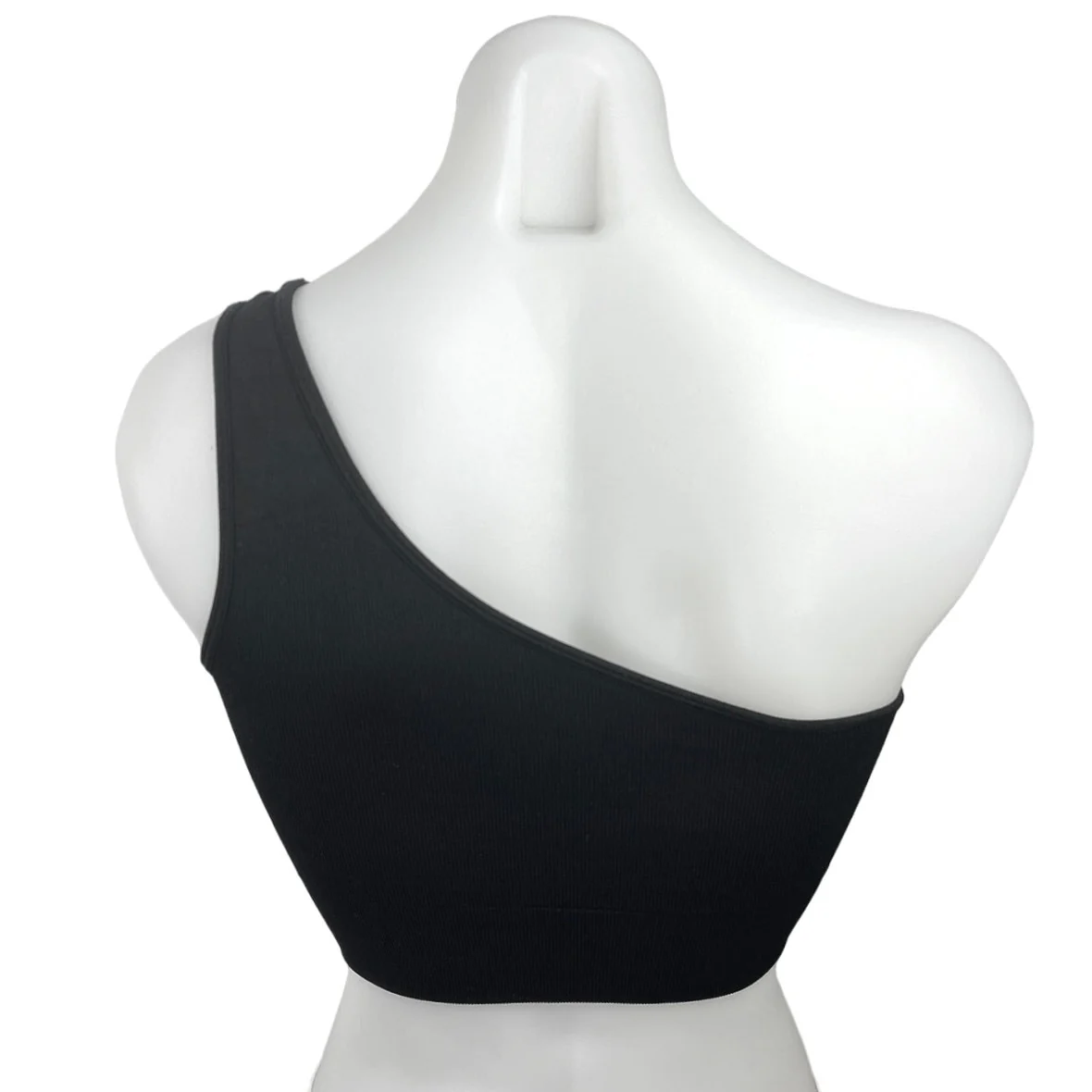 Naturyl Women's Black Lounge One Shoulder Pullover Activewear Sports Bra Size S - Image 2