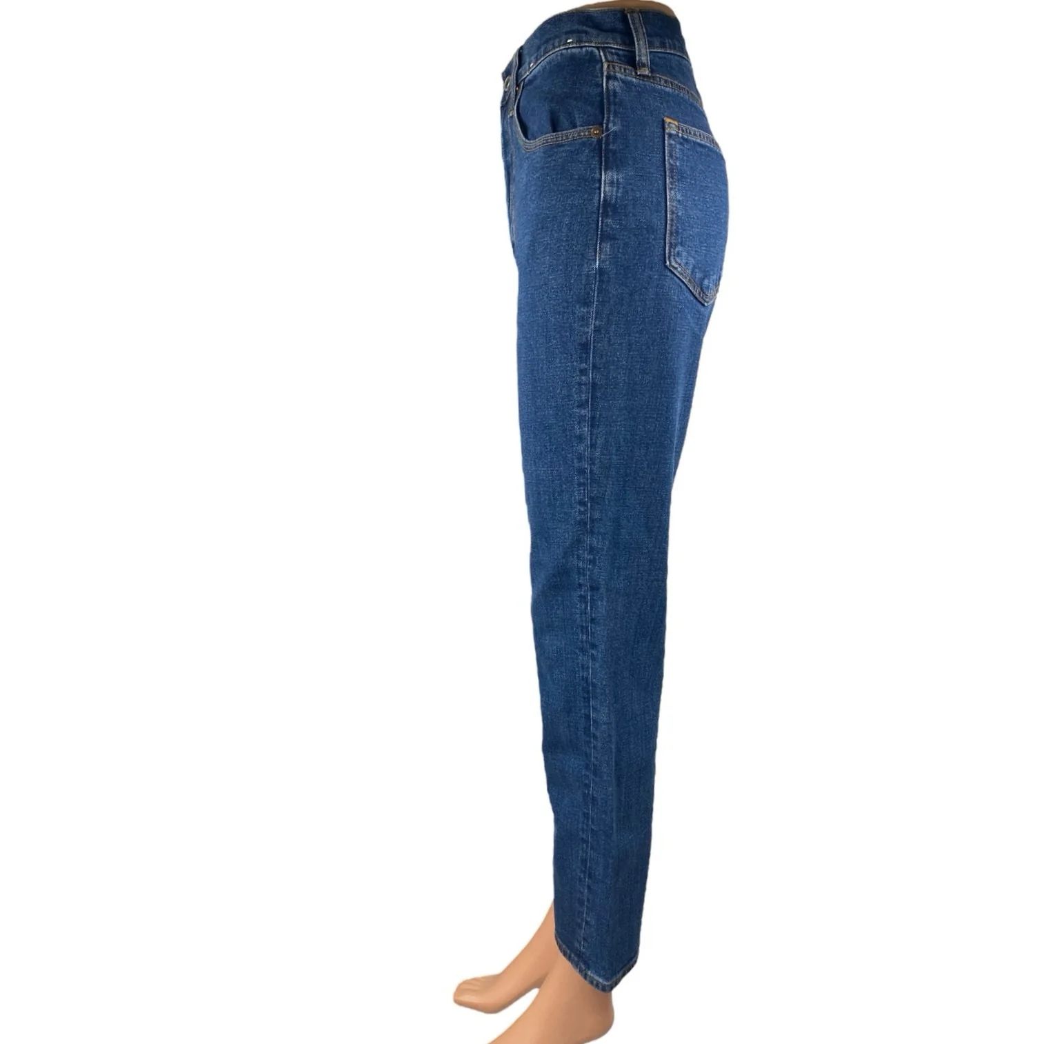NEW Abercrombie & Fitch The Ankle Straight Women's Blue High Rise Denim Jeans 26 - Image 2