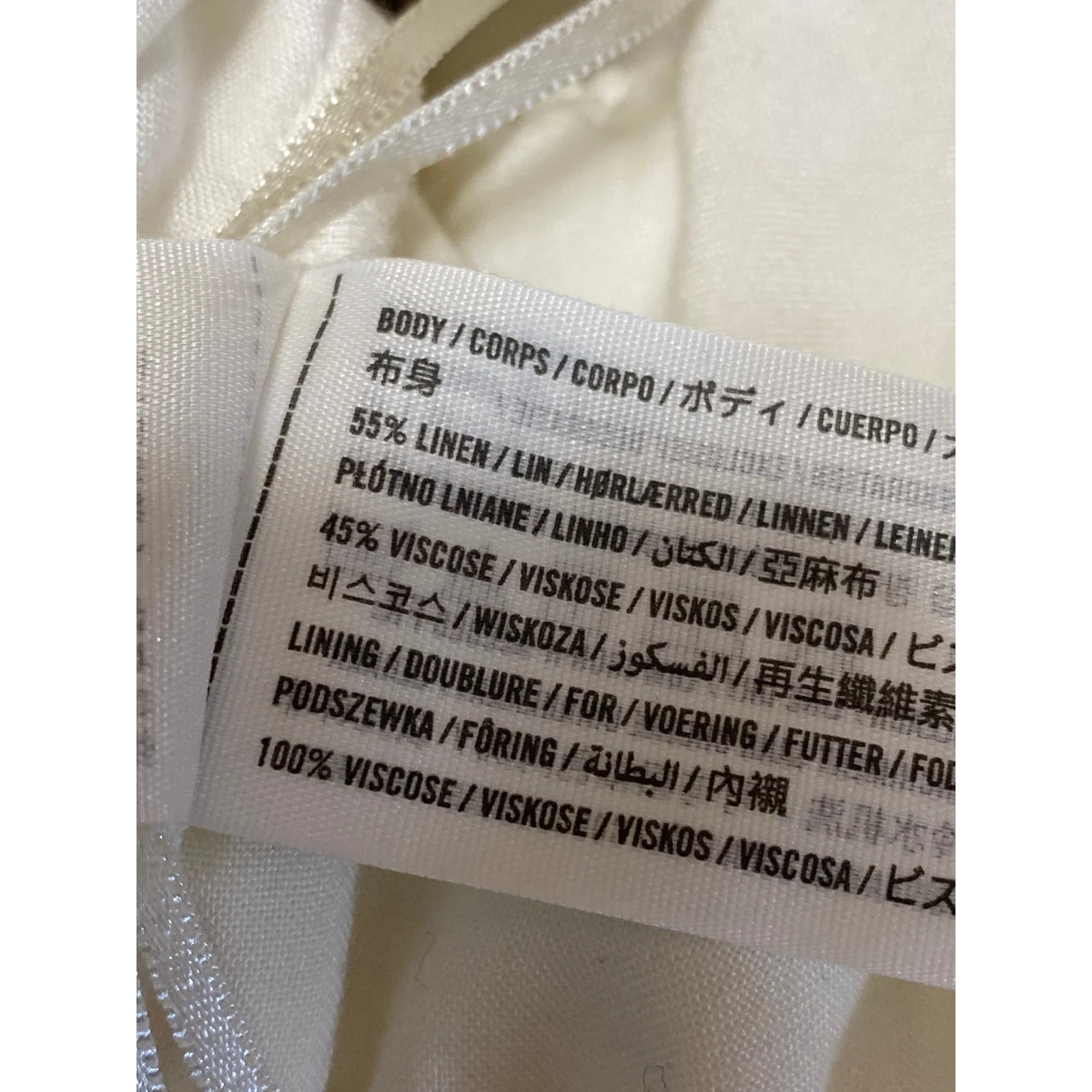 NEW Abercrombie & Fitch White Linen One Shoulder Sleeveless Tank Crop Top Size M - Image 4