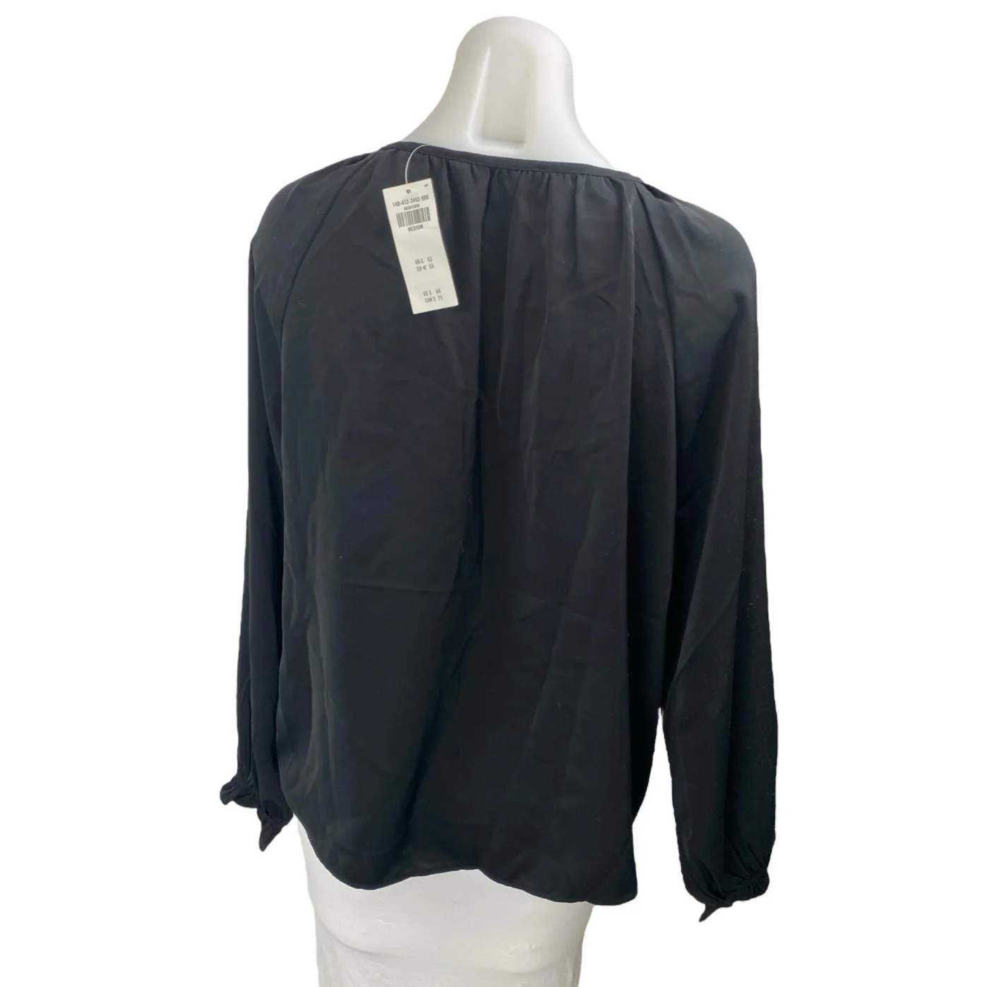 NEW Abercrombie & Fitch Womens Black Button Front Long Sleeve Shirt Blouse Top M - Image 2
