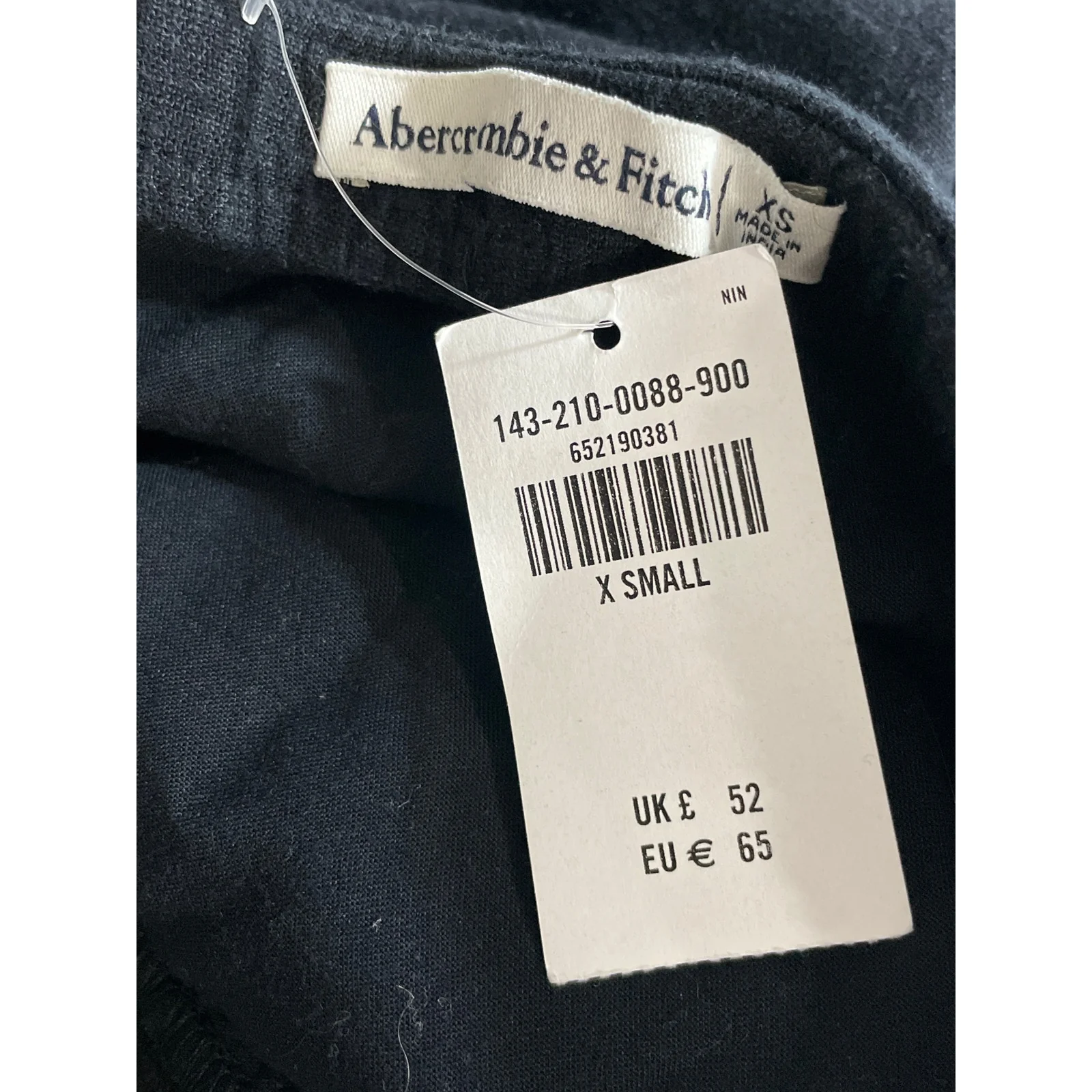 NEW Abercrombie & Fitch Women's Black Linen High Rise Midi Pencil Wrap Skirt XS - Image 5