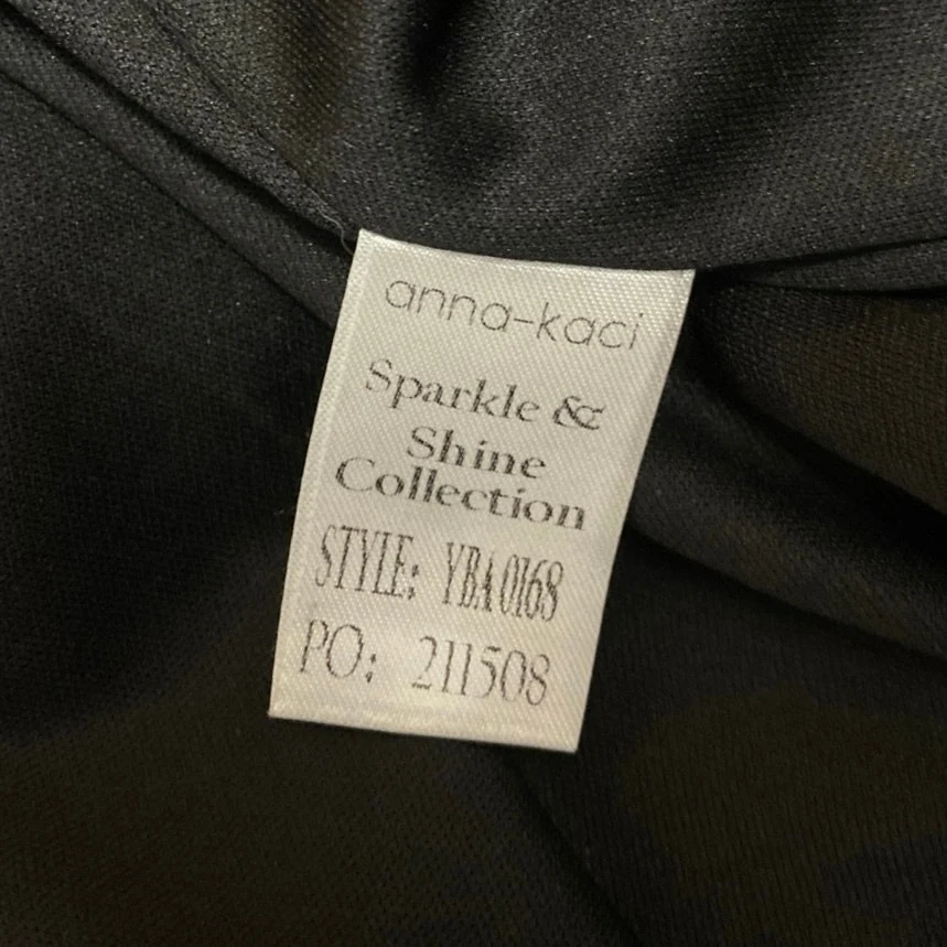 NEW Anna Kaci Black Sequin Sparkly Long Sleeve Button Blazer Coat Jacket Size M - Image 5