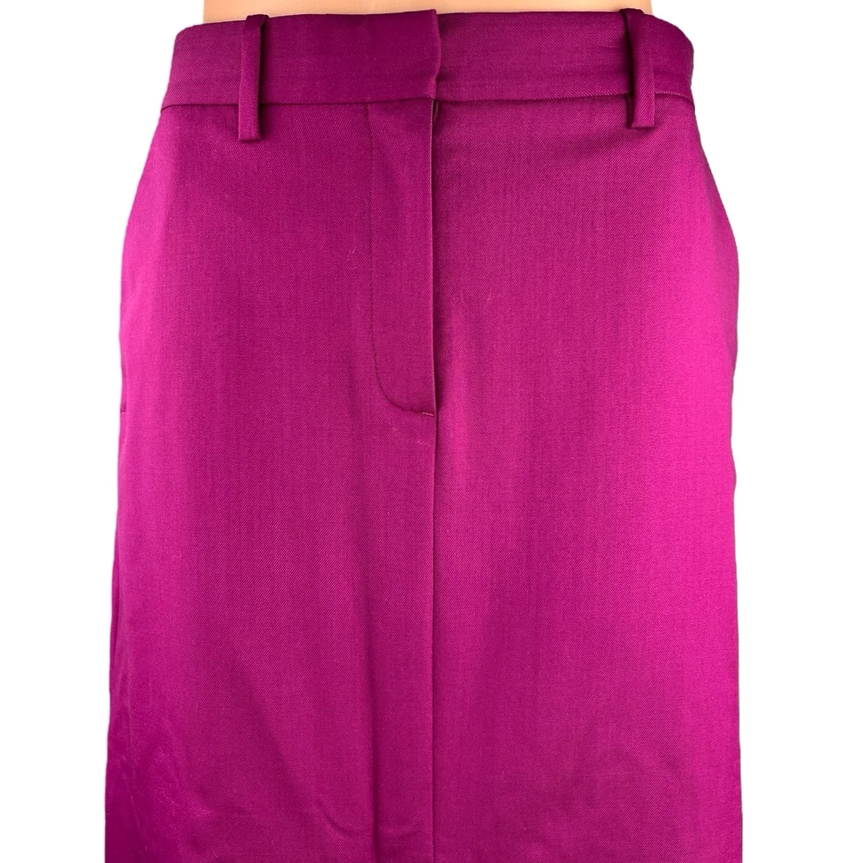 NEW Argent Purple Zipper Pockets Maxi Casual Career Office A-line Skirt Size 0 - Image 4
