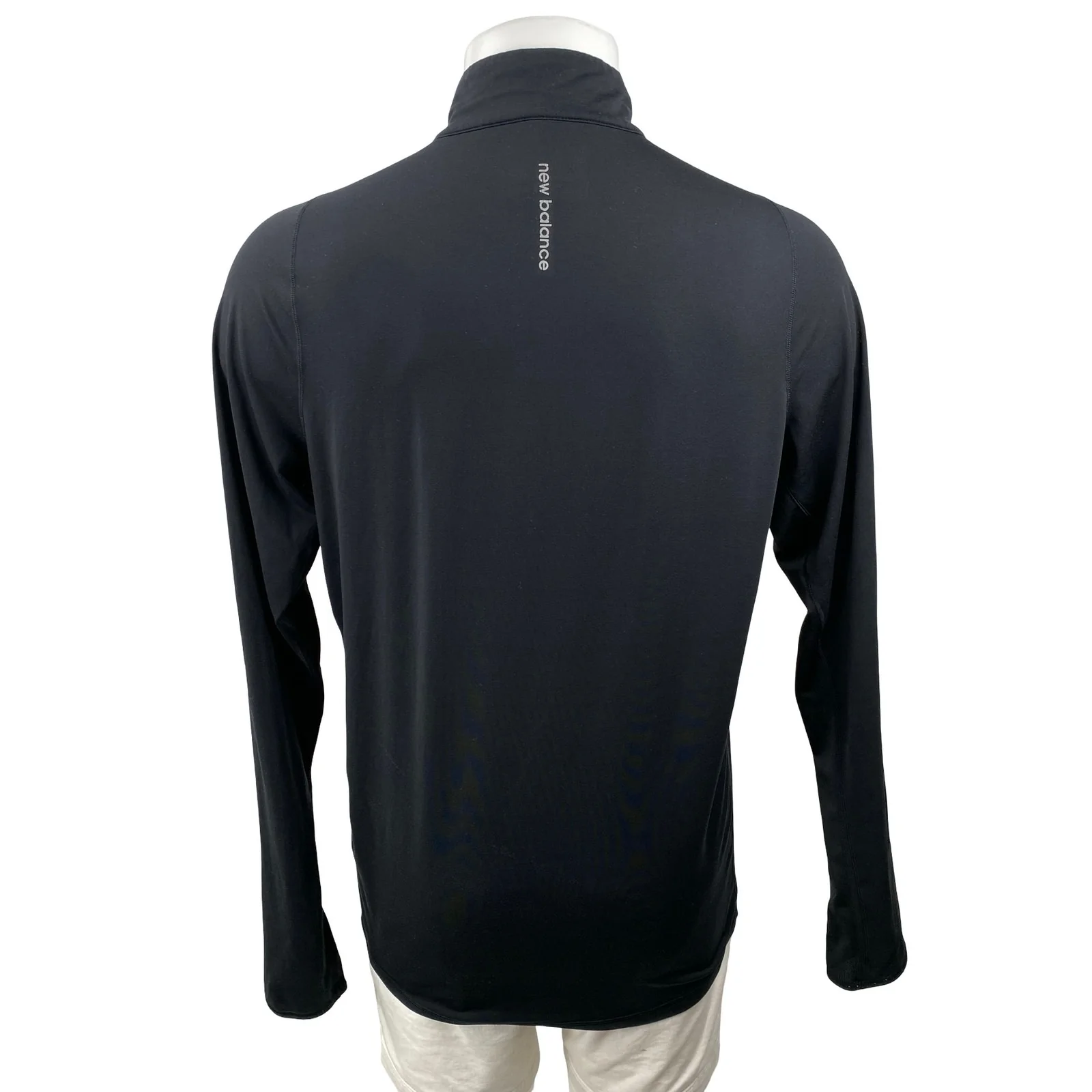 New Balance Men's Black High Neck Long Sleeve Sports Athletic Activewear Top L - Image 4