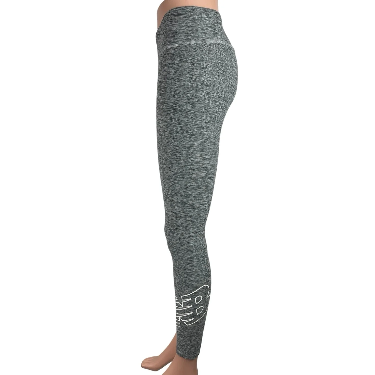 New Balance Women's Gray Low Rise Stretch Activewear Fitness Gym Leggings Size S - Image 2