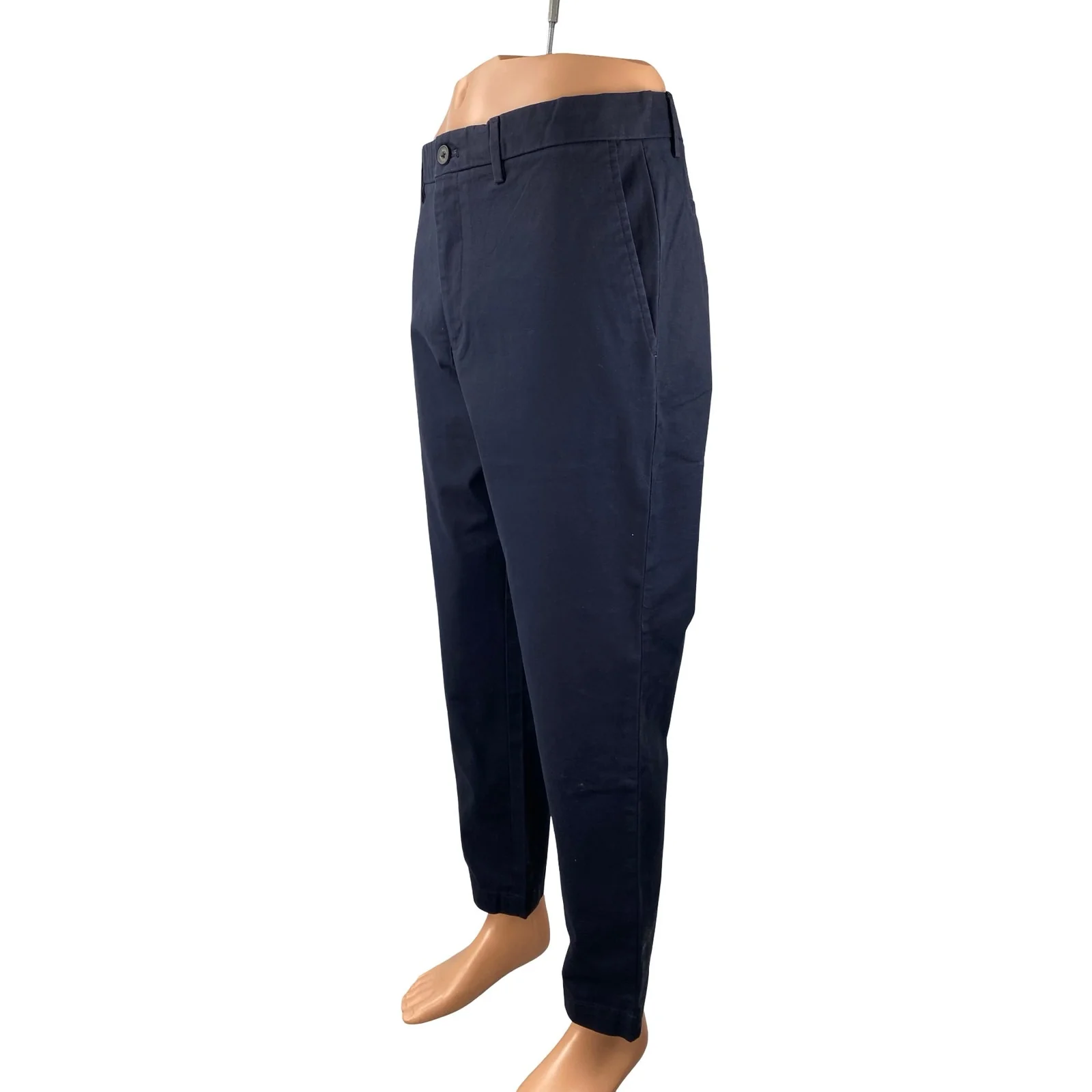 NEW Banana Republic Mason Men's Blue Tapered Chino Khaki Trousers Pants Size 35 - Image 3