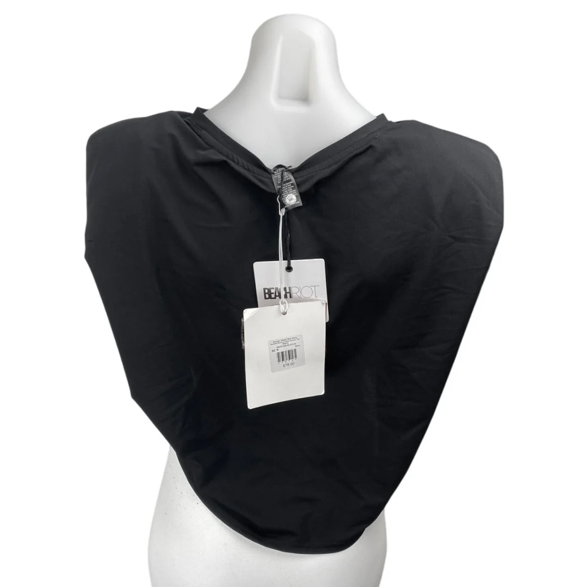 NEW Beach Riot Rumble Women's Black Sleeveless Crop Muscle Tee Tank Top Size M - Image 2