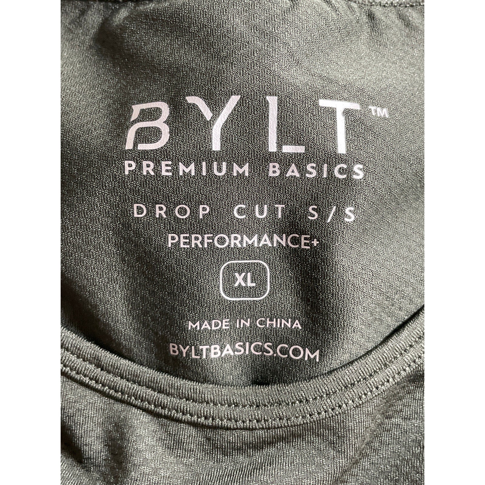 NEW BYLT Drop Cut Men's Green Short Sleeve Athletic Activewear Tee T-Shirt Top S - Image 5