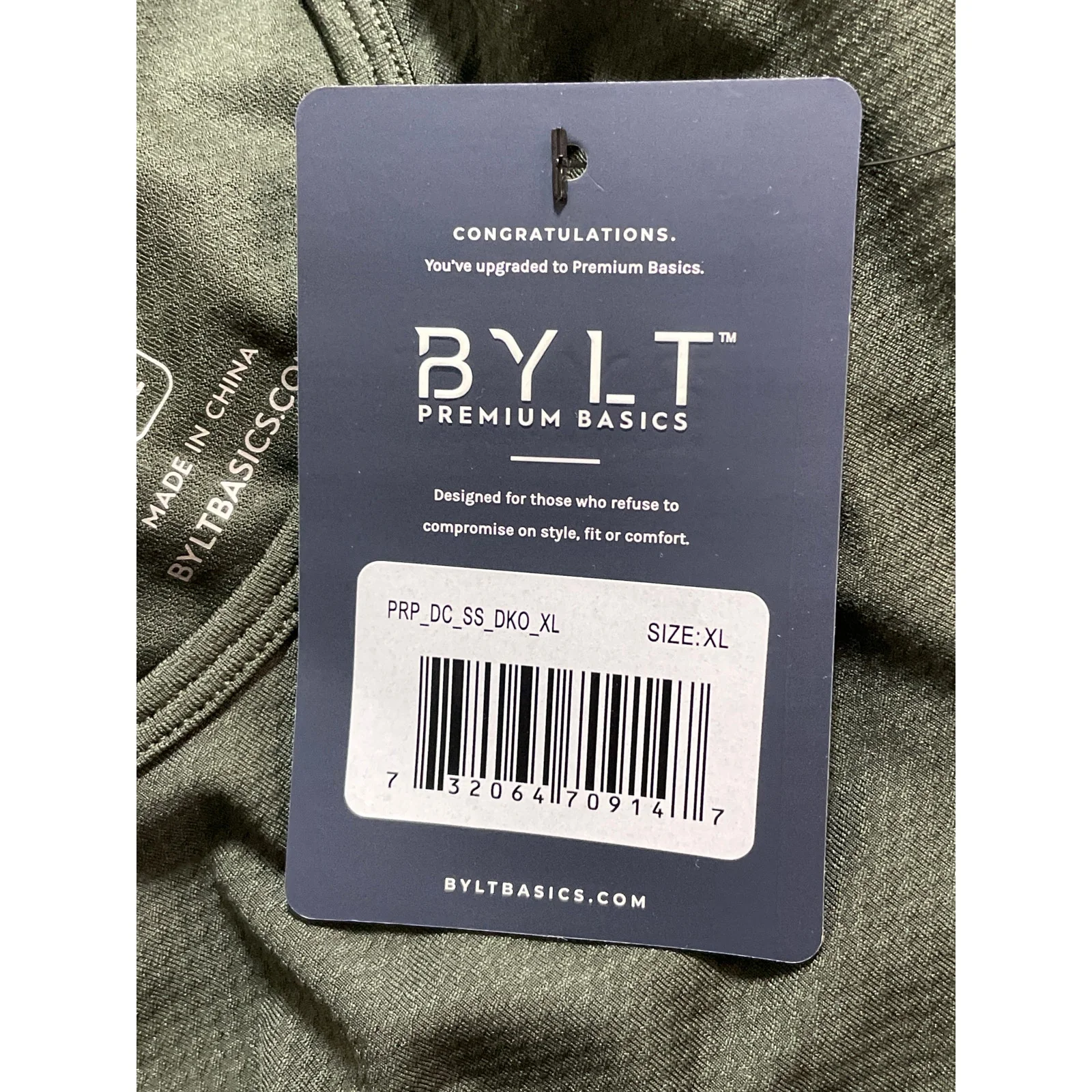 NEW BYLT Drop Cut Men's Green Short Sleeve Athletic Activewear Tee T-Shirt Top S - Image 6