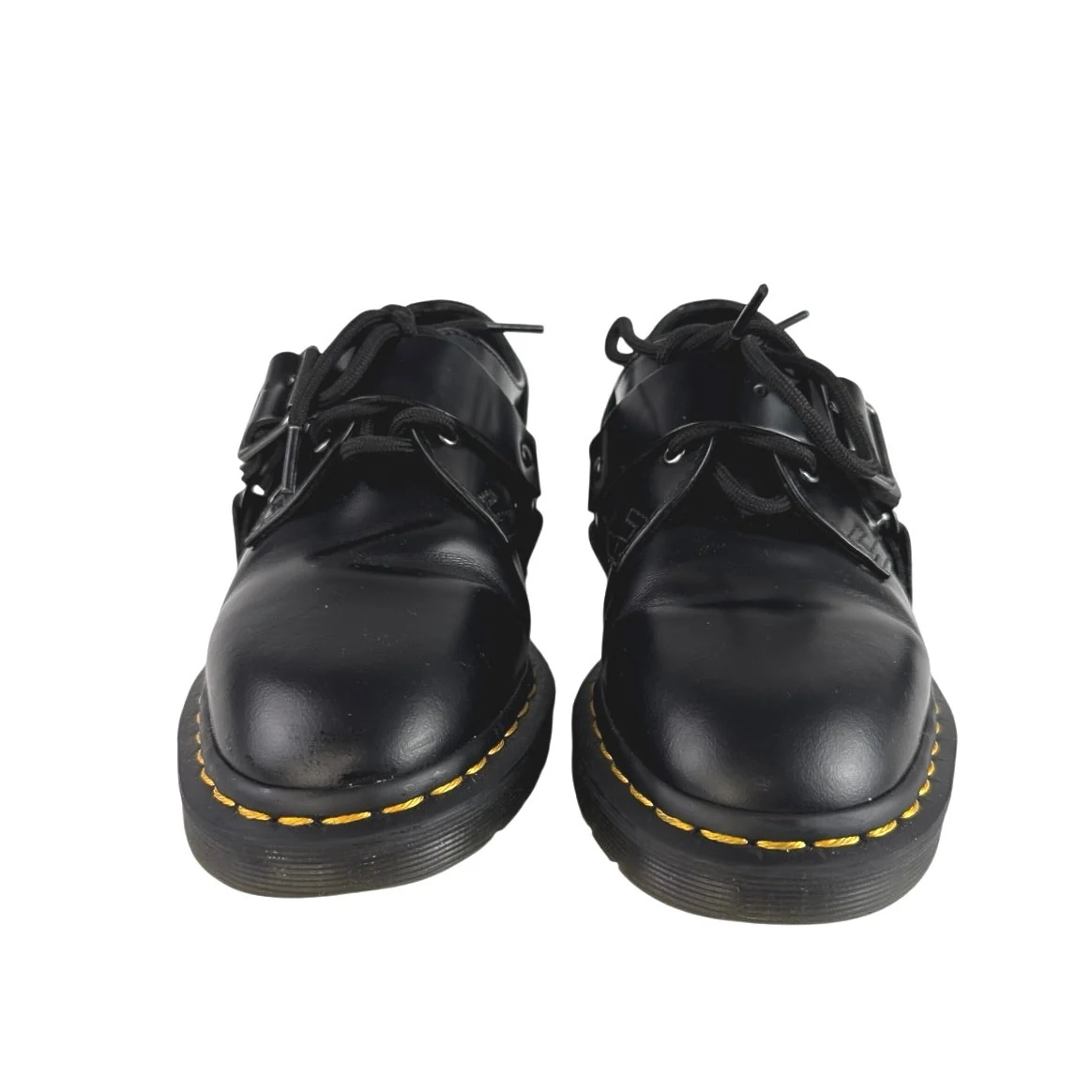 NEW Dr. Martens Henree Unisex Polished Smooth Leather Buckle Lace Up Shoes Sz 6 - Image 2