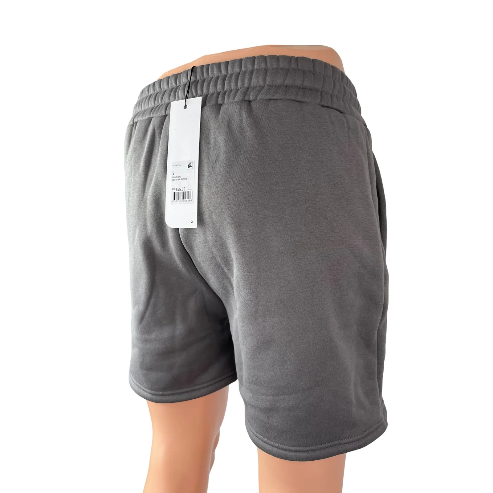 NEW Elite Eleven Men's Charcoal Gray Workout Gym Athletic Sweat Shorts Size S - Image 4