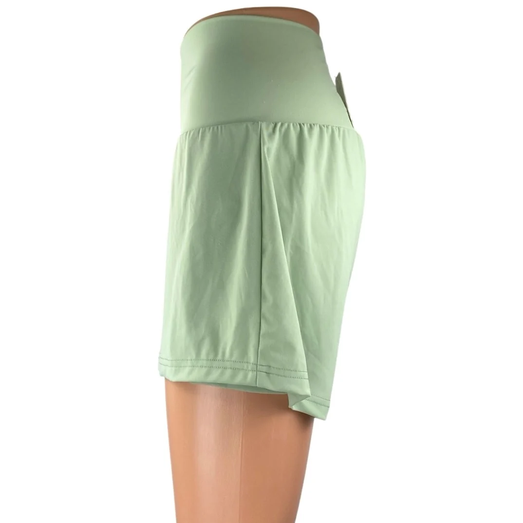 NEW Halara Women's Green High Waist Activewear Fitness Yoga Running Shorts Sz 6 - Image 2