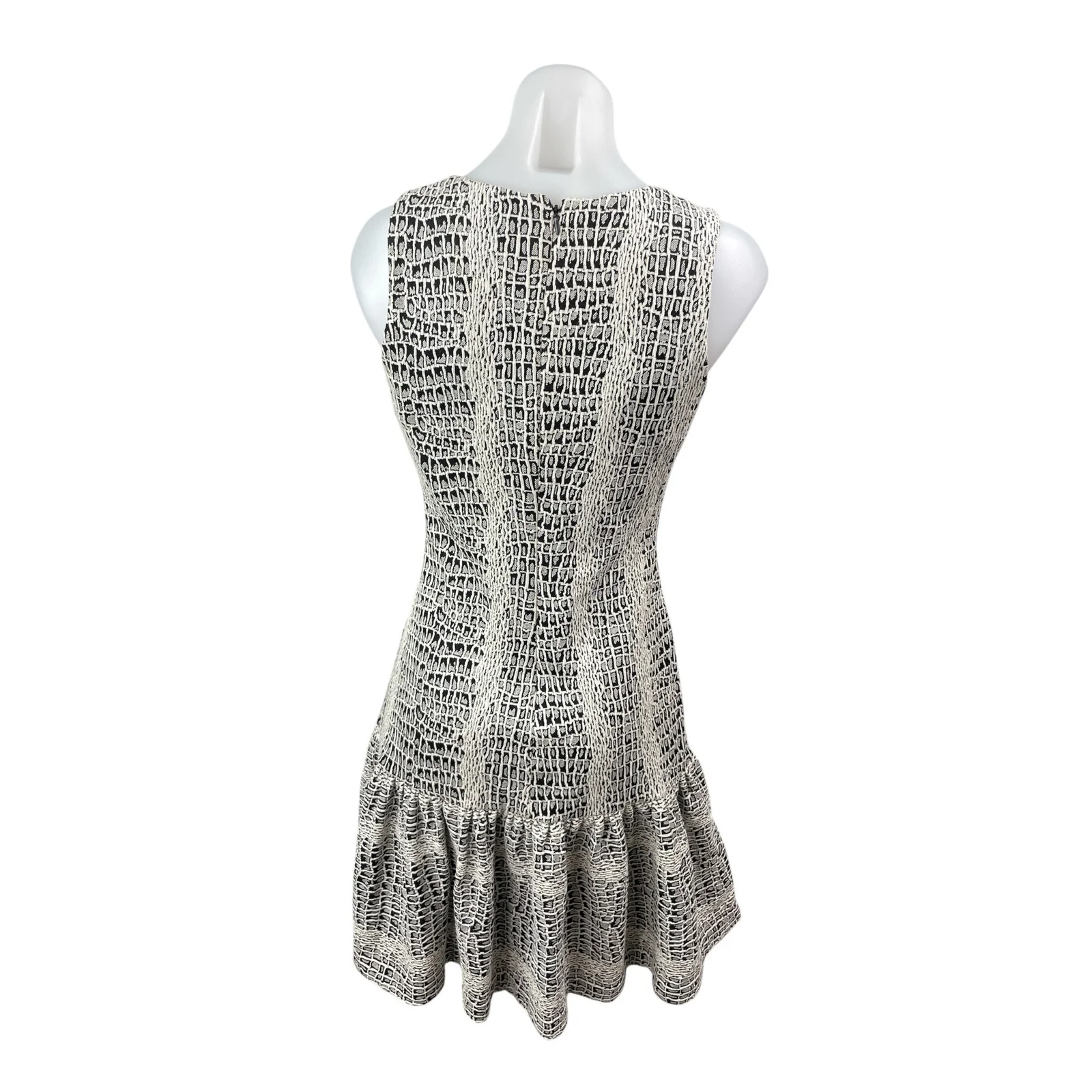 NEW Ivanka Trump Crocodile Print Ruffle Sleeveless Mini Flounce A-Line Dress 2 - Image 4