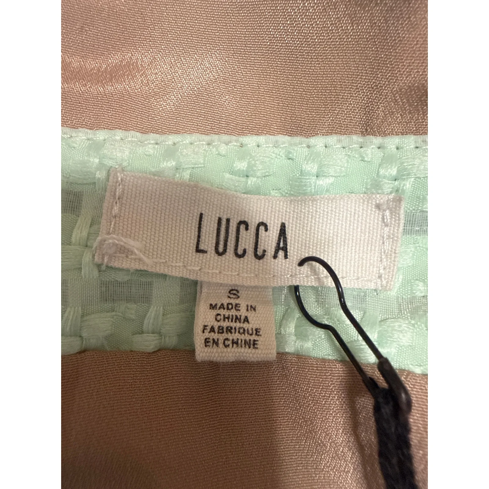NEW Lucca Green Striped Organza Boat Neck Sleeveless Mini Flare A-Line Dress S - Image 4