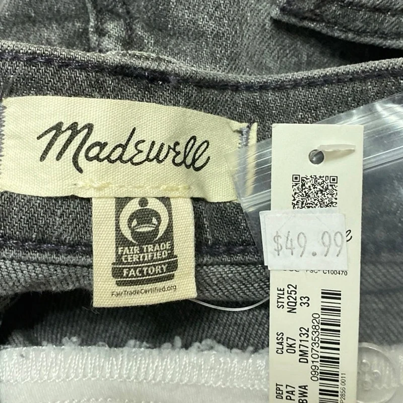 NEW Madewell 90s Straight Women's Gray High Waisted Baggy Denim Jeans Pants 33 - Image 4