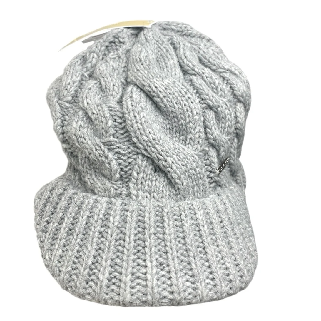 NEW Michael Kors Women's Gray Cable Knit Snow Beanie Peak Cap Hat One Size - Image 3