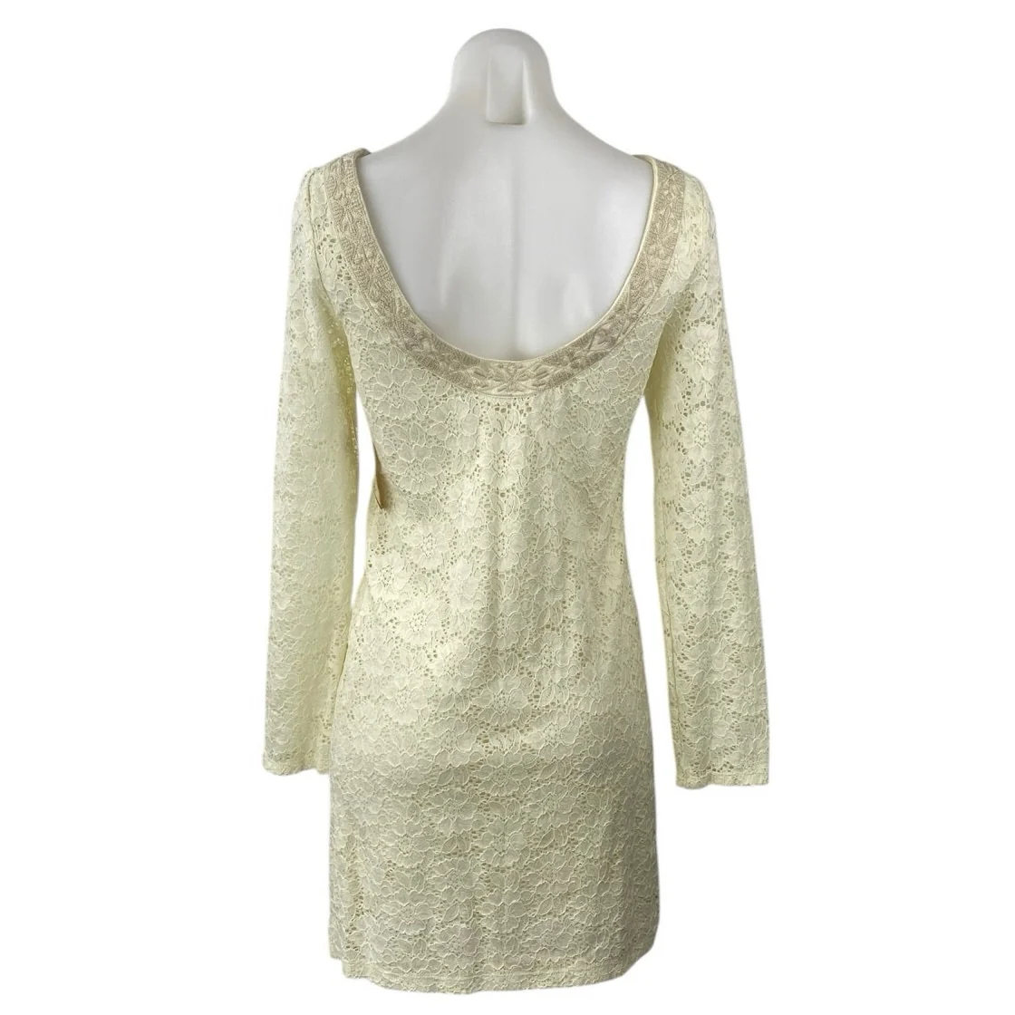 NEW Ralph Lauren Denim & Supply White Floral Lace Embroidered Mini Shift Dress M - Image 4