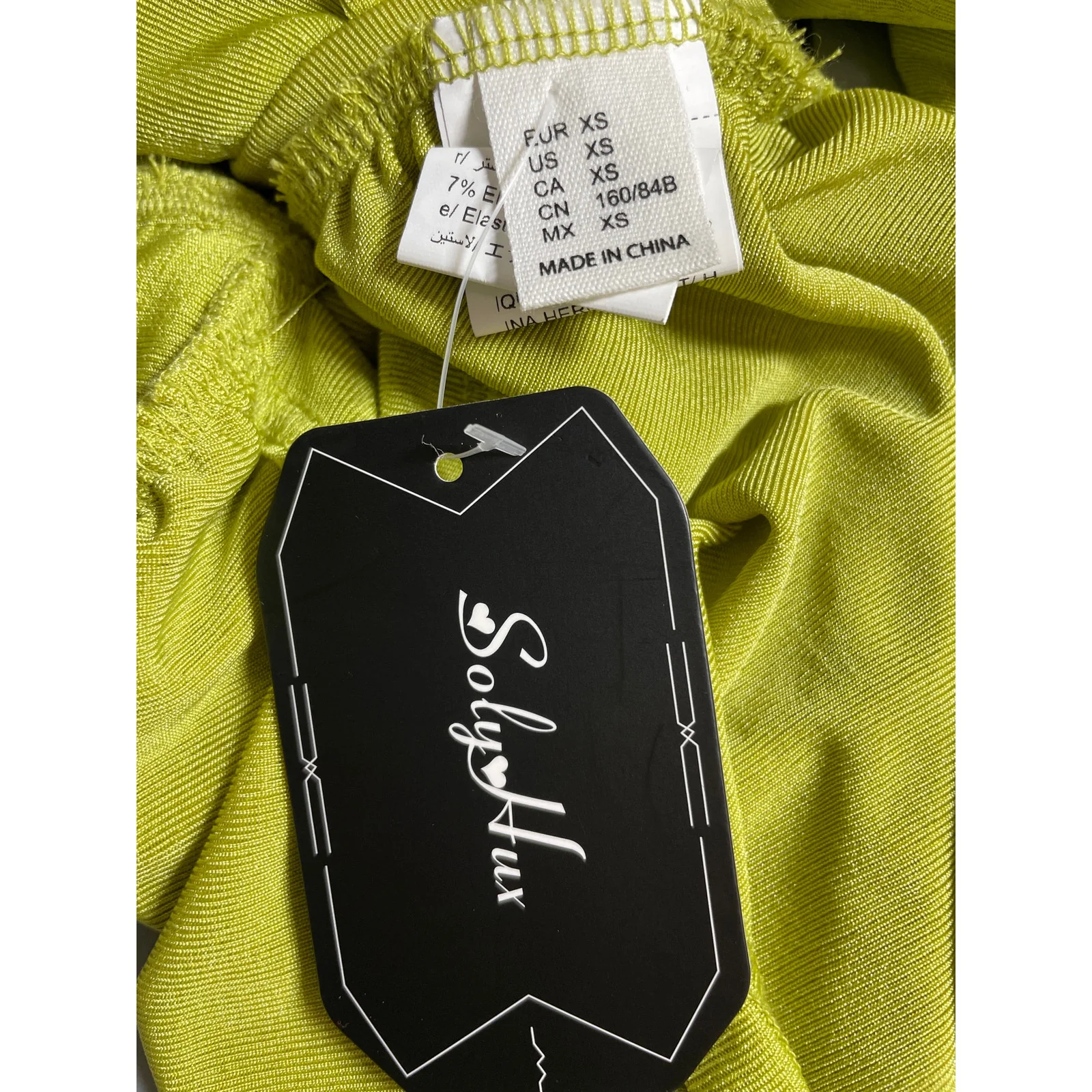 NEW Soly Hux Green Ribbed Knit Halter Plunge Ring Backless Blouse Top Size XS - Image 5