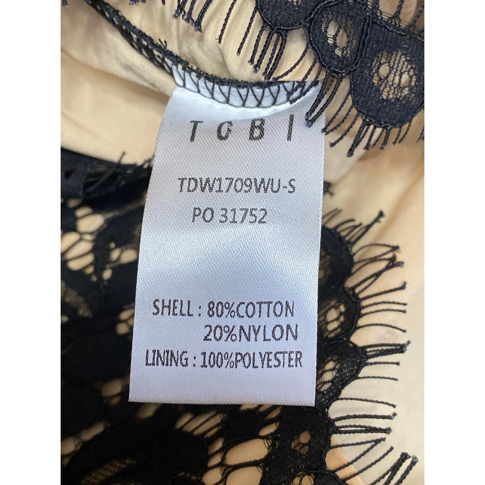 NEW Tobi Black Floral Lace Strapless Sweetheart Sleeveless Mini Sheath Dress L - Image 5