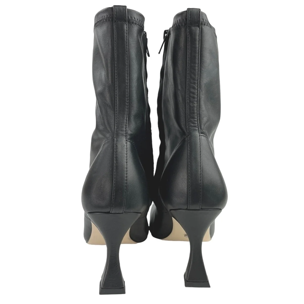 NEW Tony Bianco Fomo Black Venice Leather Square Toe Zip Heeled Boots Booties 10 - Image 3