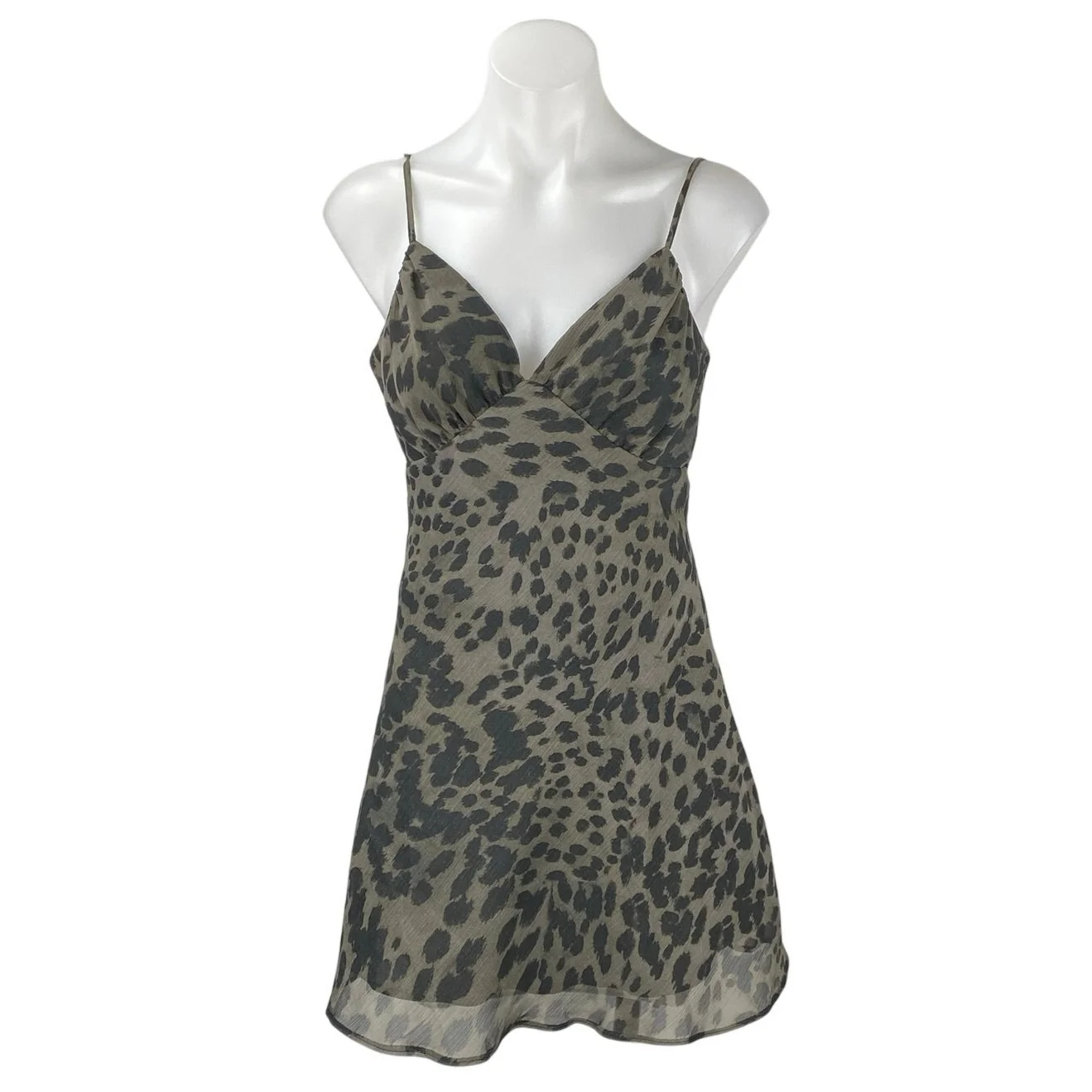 NEW Topshop Multicolor Leopard Animal Print Sleeveless Cami Mini A-line Dress 2