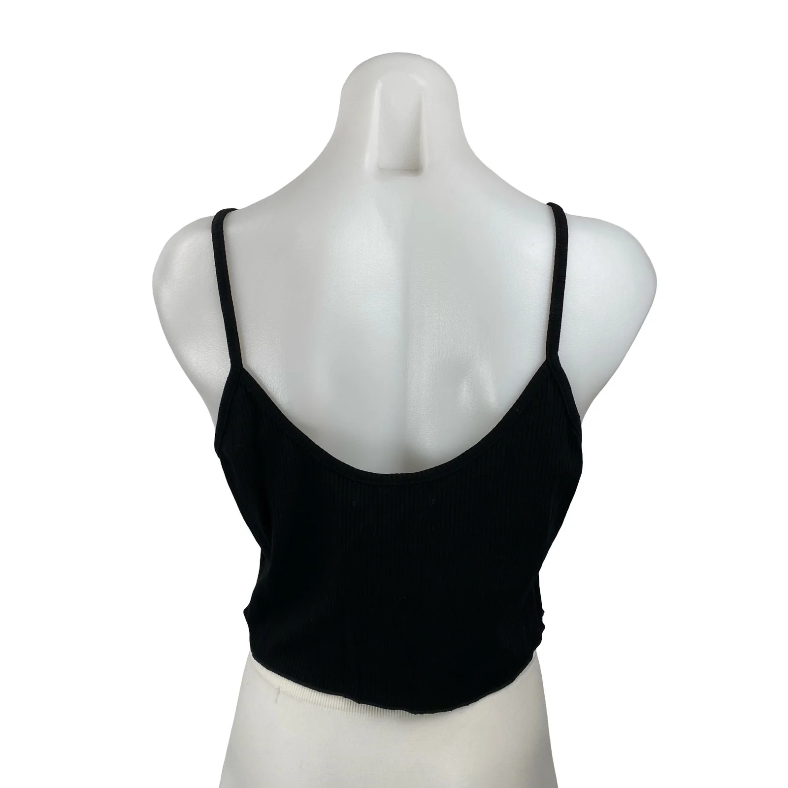 NEW Urban Outfitters Crusada Flyaway Black Split Slip Cami Tank Crop Top Size L - Image 4