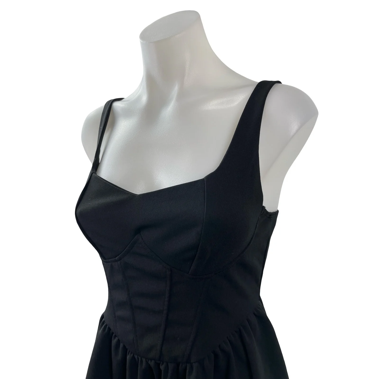 NEW Verdusa Black Corset Bustier Sleeveless Cami Fit & Flare Mini Dress Size S - Image 2