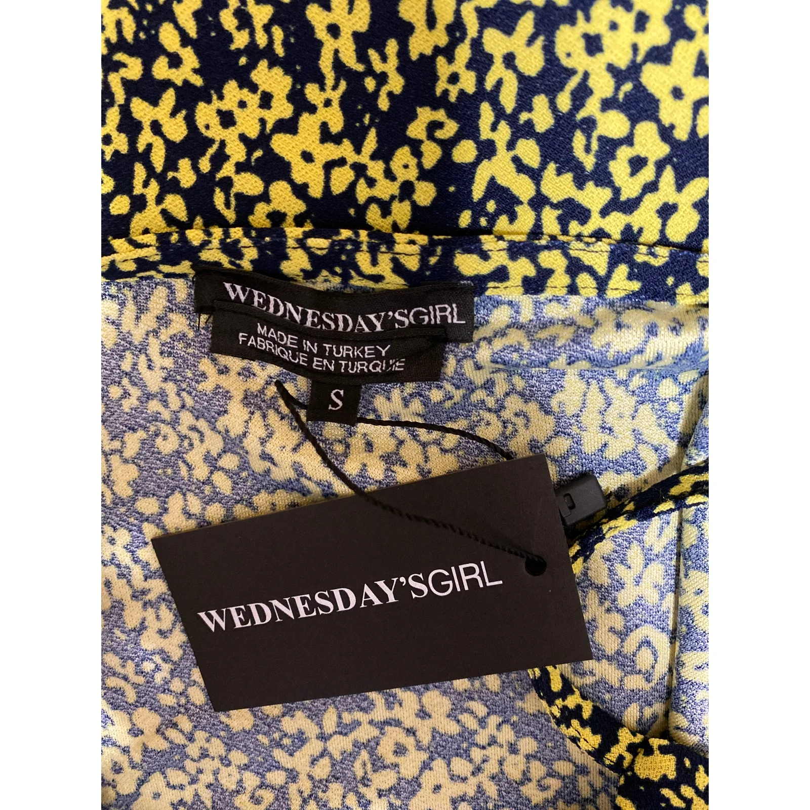 NEW Wednesday's Girl Multicolor Sleeveless Floral Cami Camisole Mini Dress Sz S - Image 4