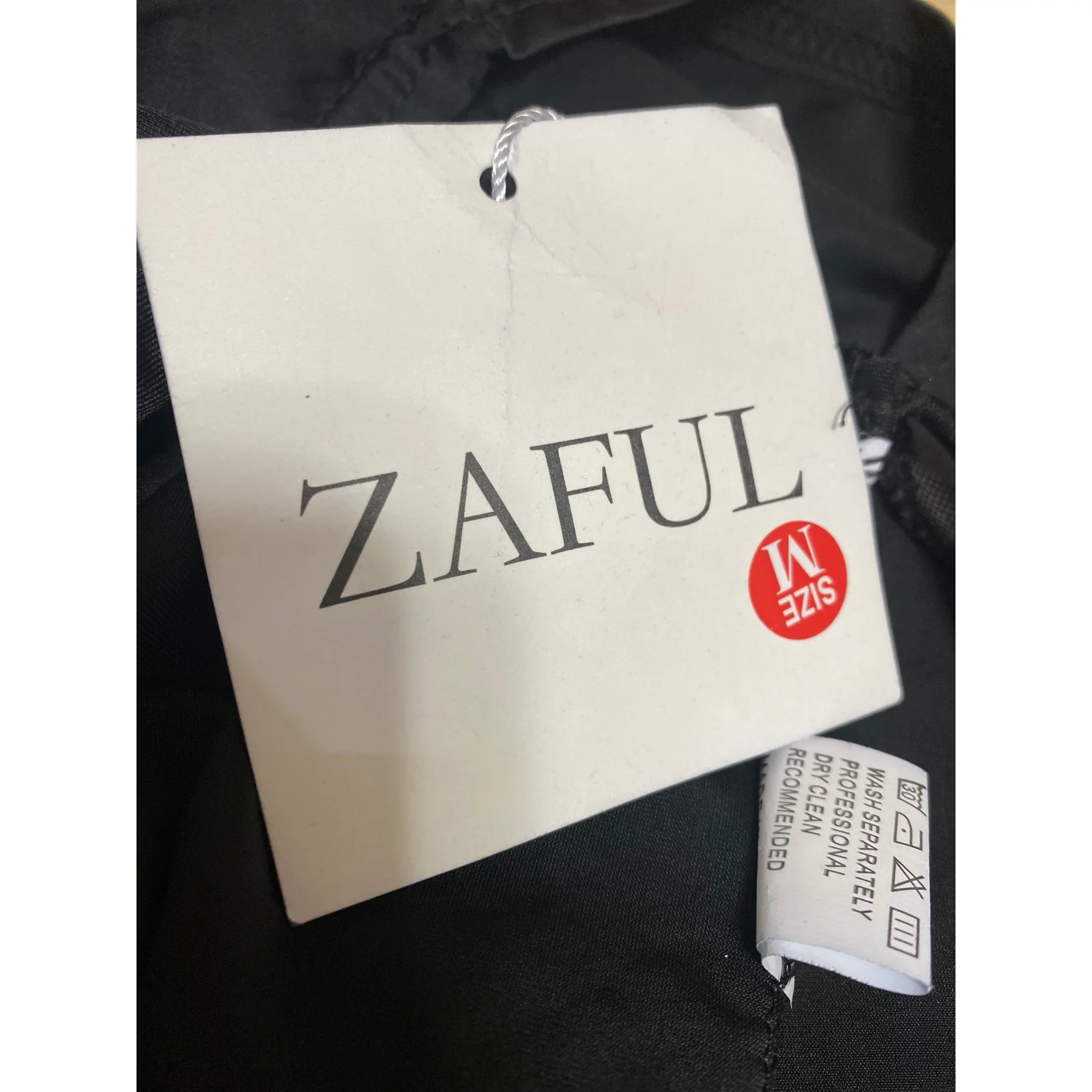 NEW Zaful Black Lace Splicing Halter High Waist One-Piece Swimwear Swimsuit Sz M - Image 5