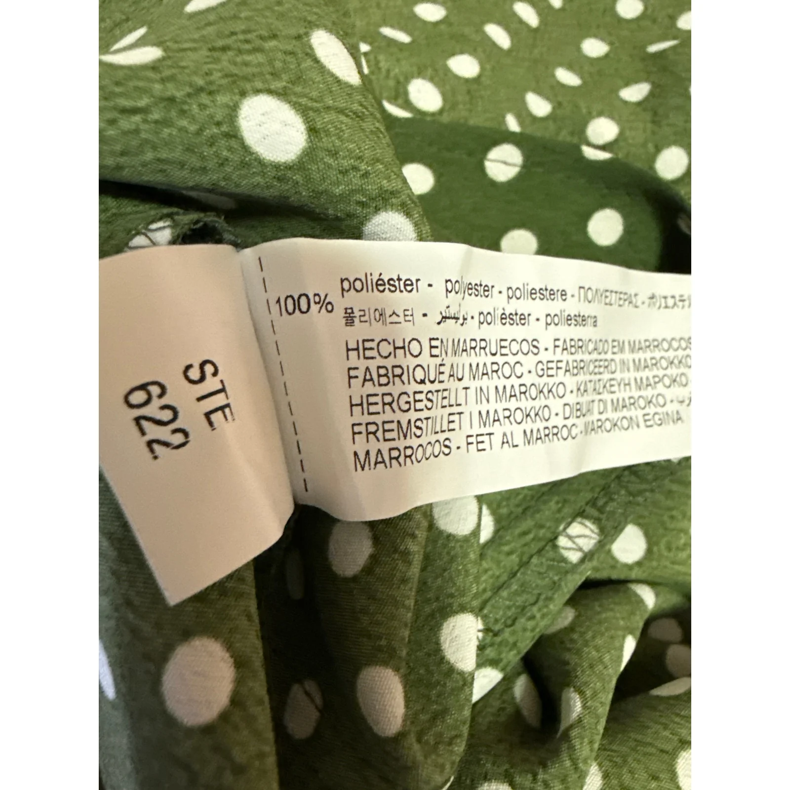NEW Zara Green Polka Dots Sleeveless Cami Camisole Midi Tank Wrap Dress Size M - Image 4