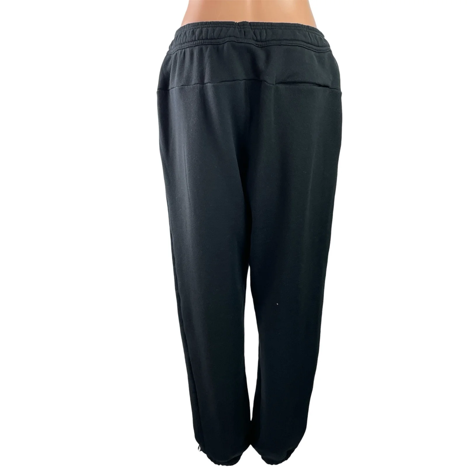 Nike Black Elastic Waist Drawstring Tapered Lounge Trousers Jogger Pants Size M - Image 3