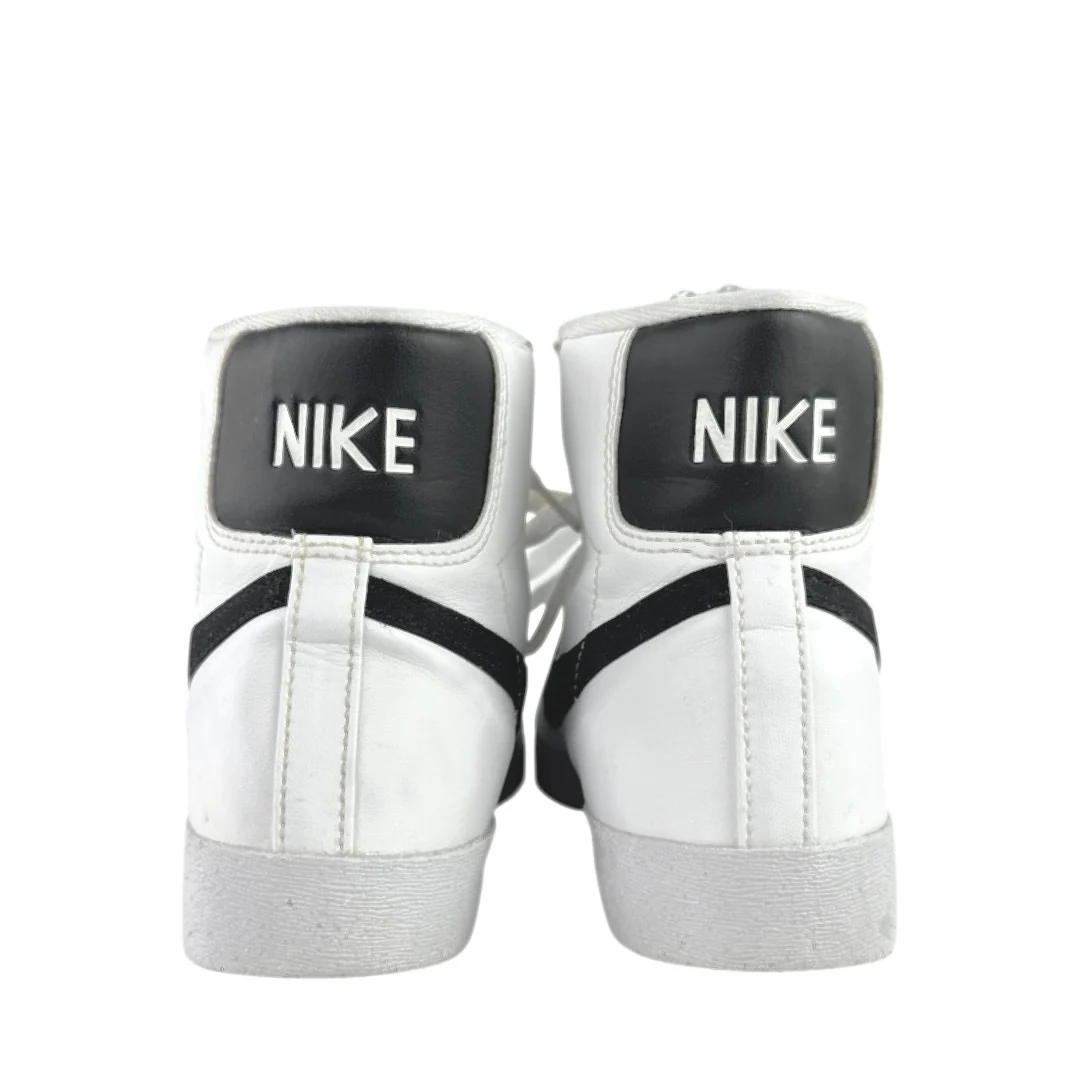 Nike Blazer Mid 77 Women's White Black High Top Lace Up Leather Sneakers Sz 9.5 - Image 3