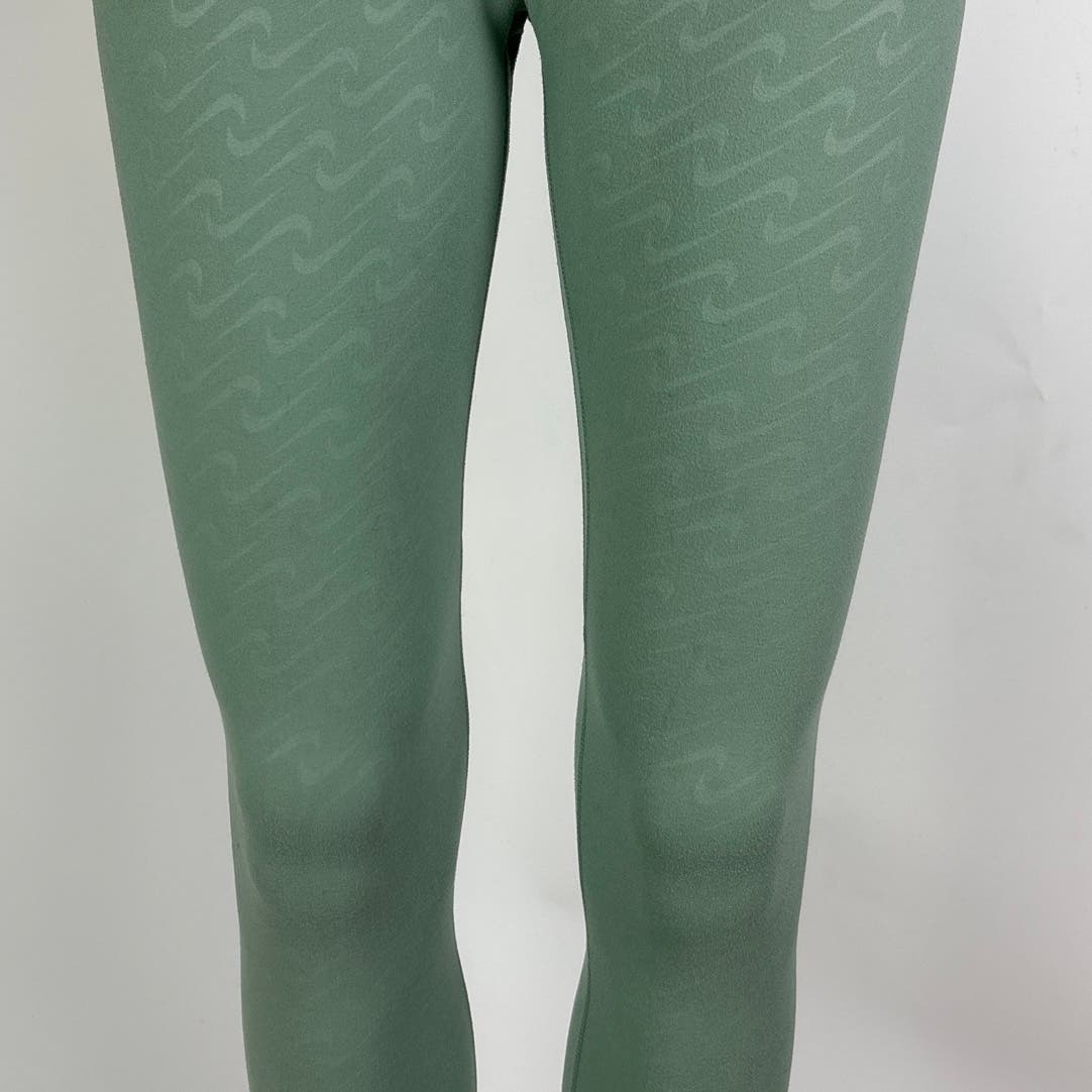 Nike Dri-Fit Check Logo Icon Mint Sage Green Pull-On Athletic Leggings Size S - Image 6