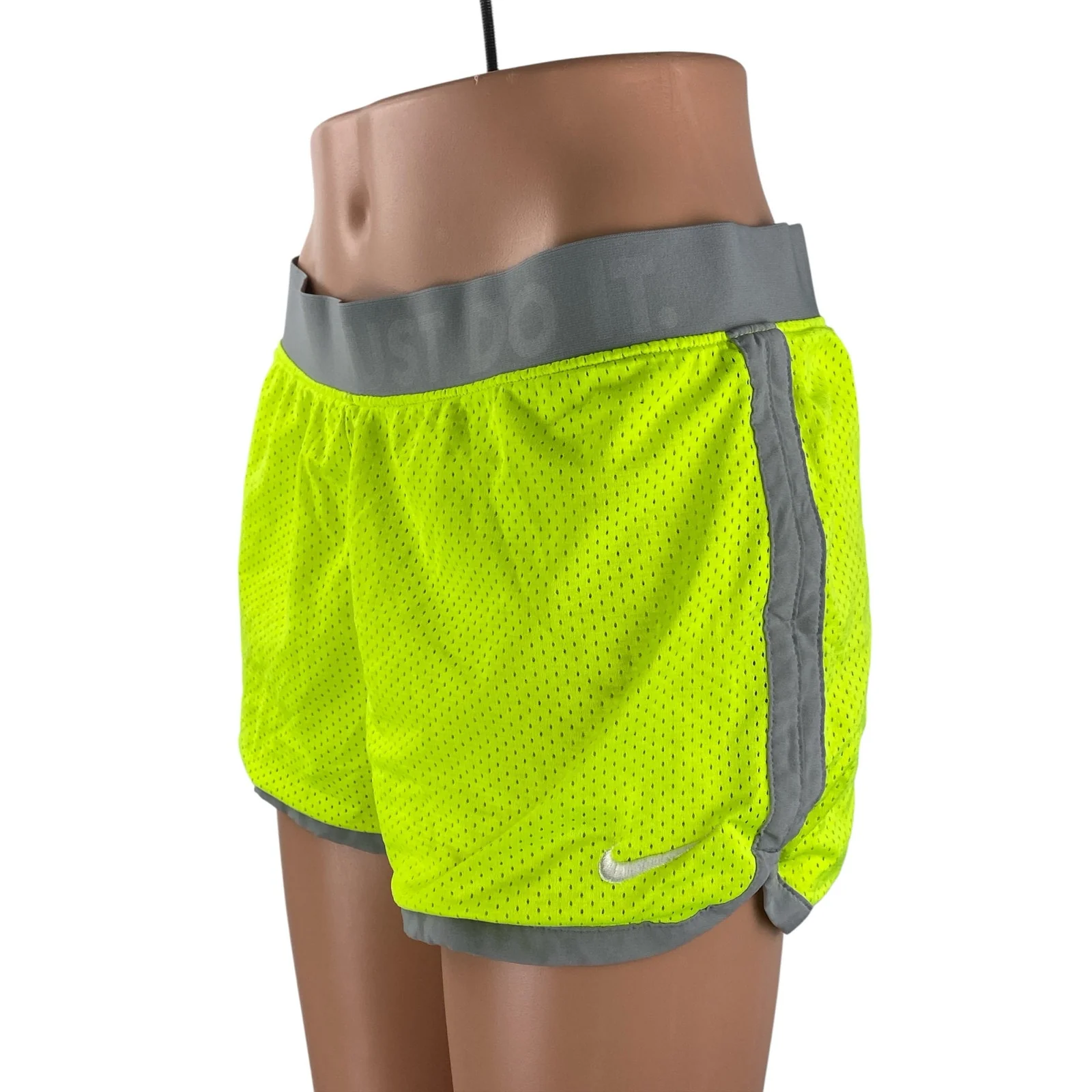 Nike Dri-FIT Mesh Women's Neon Yoga Gym Athletic Activewear Running Shorts Sz M - Image 2