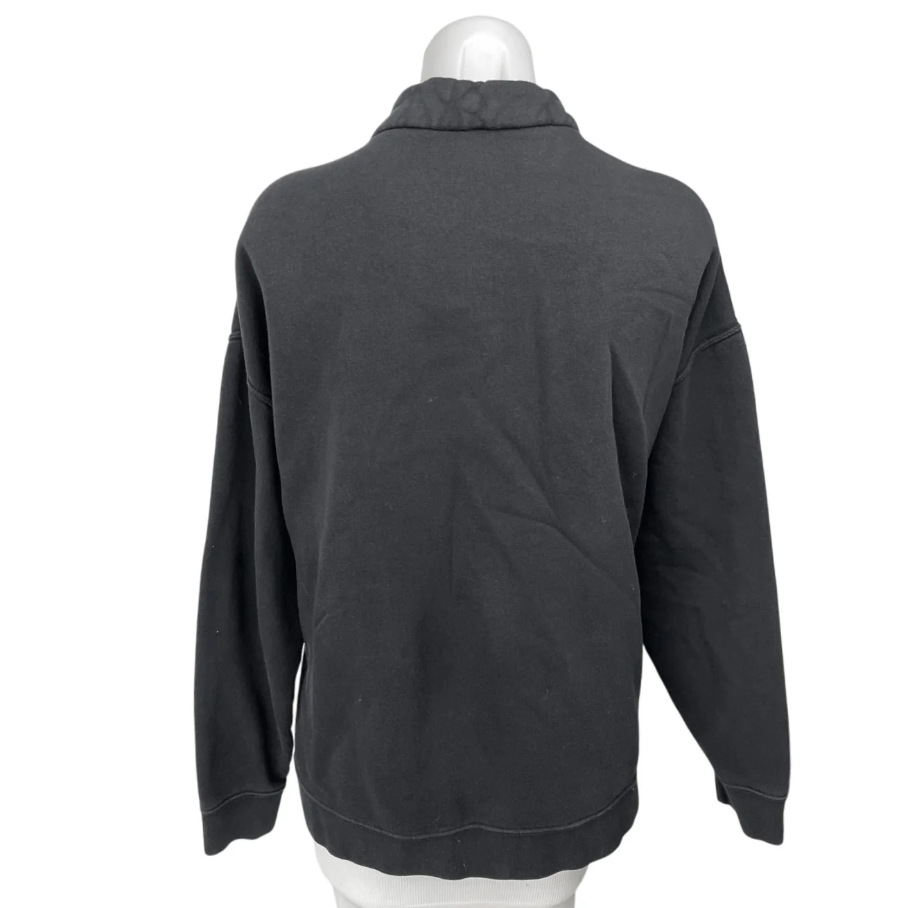 Nike Women's Black Fleece 1/4 Zip High Neck Pullover Sweatshirt Top Size M - Image 2