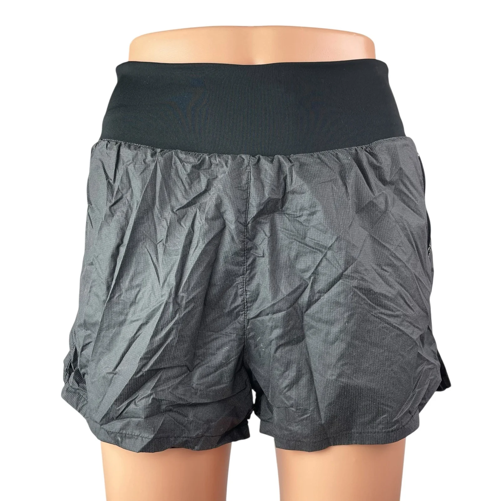 Nike Women's Gray High Waisted Athletic Fitness Workout Running Shorts Size S