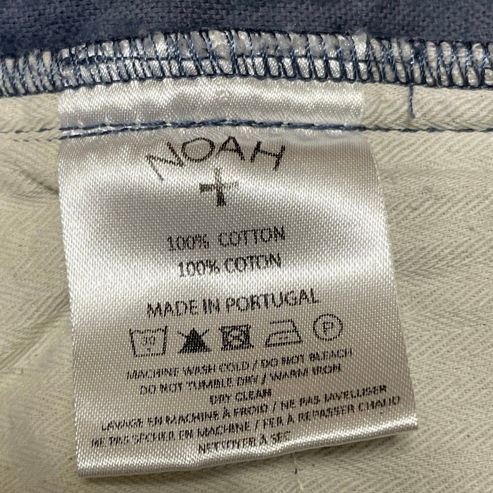 Noah Women's Blue Corduroy Straight Wide Leg High Rise Trousers Pants Size 32 - Image 6