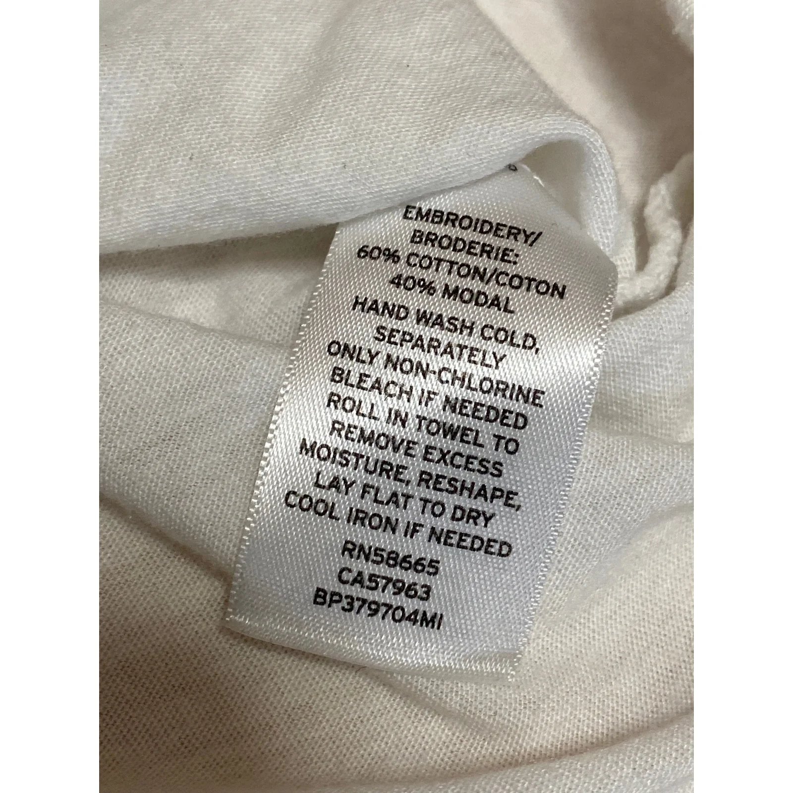 Nordstrom BP. Women's White Floral Embroidered Short Sleeve T Shirt Tee Top Sz M - Image 4