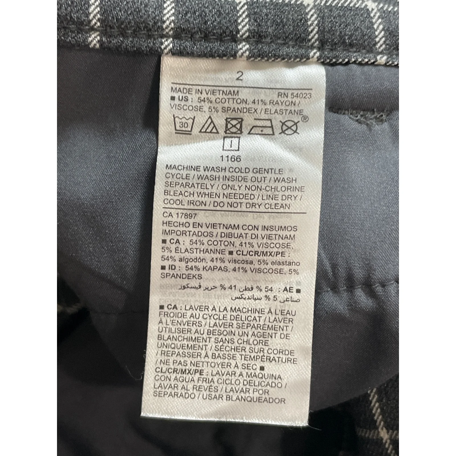 Old Navy Women's Black Window Pane High Rise Flare Bootcut Trousers Pants Size 2 - Image 6