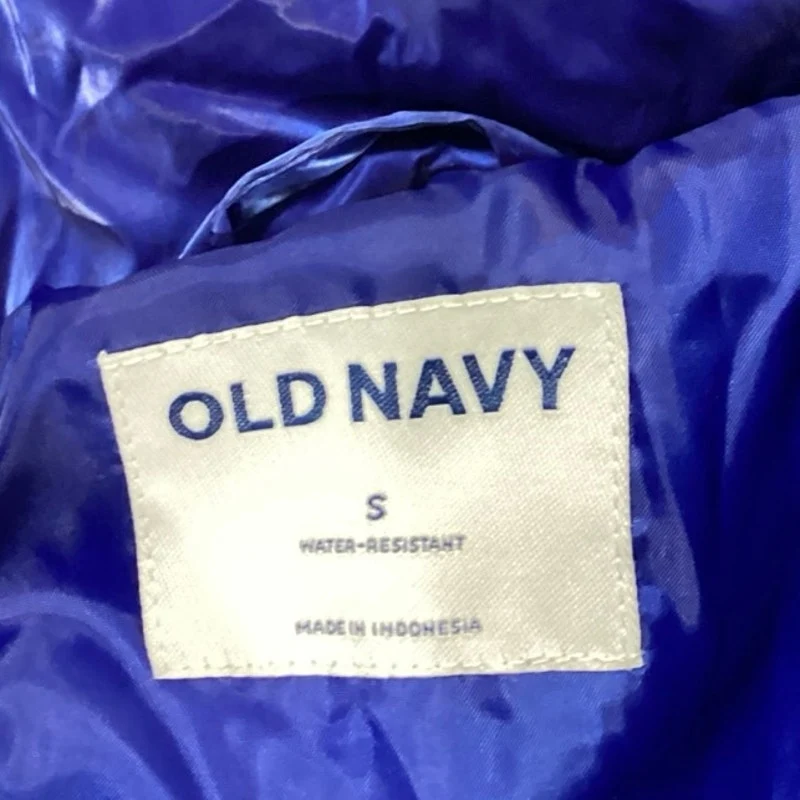 Old Navy Women's Blue Zip Up High Neck Winter Outdoor Puffer Vest Coat Jacket S - Image 4