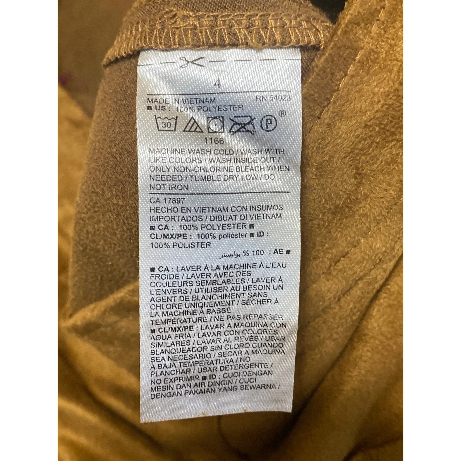 Old Navy Women's Camel Brown Faux Suede High Rise Mini Utility A-Line Skirt Sz 4 - Image 6
