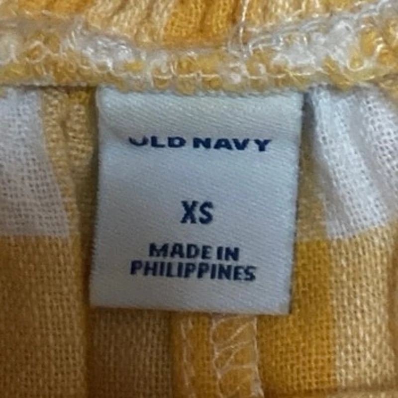 Old Navy Womens Yellow Gingham Waist-Defined Square Neck Camisole Jumpsuit Sz XS - Image 4