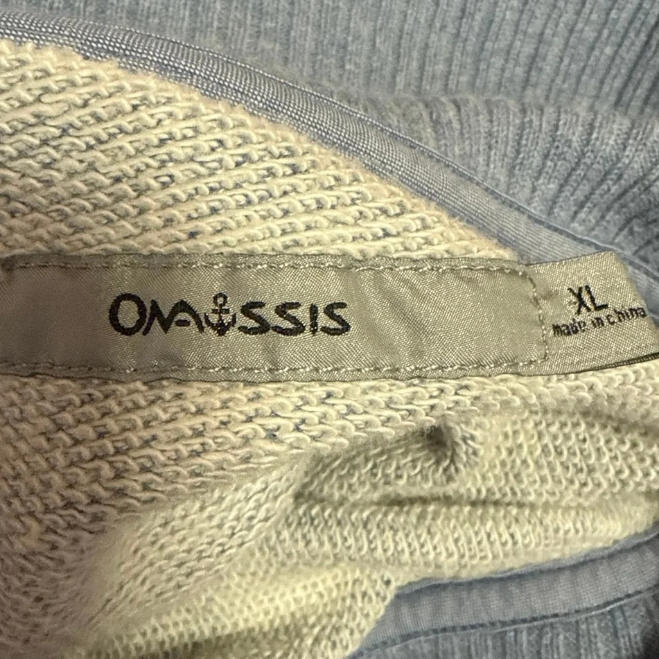 Onassis Men's Heathered Blue Collared Polo Oversized Pullover Sweater Top Sz XL - Image 4