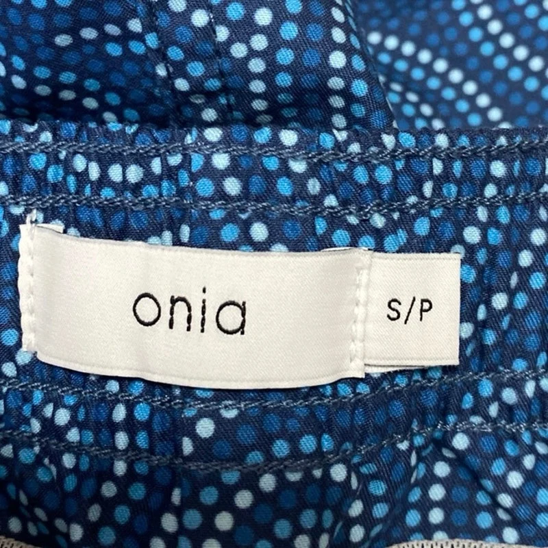 Onia Men's Blue Abstract Polka Dots Drawstring Swim Trunks Board Shorts Size S - Image 4