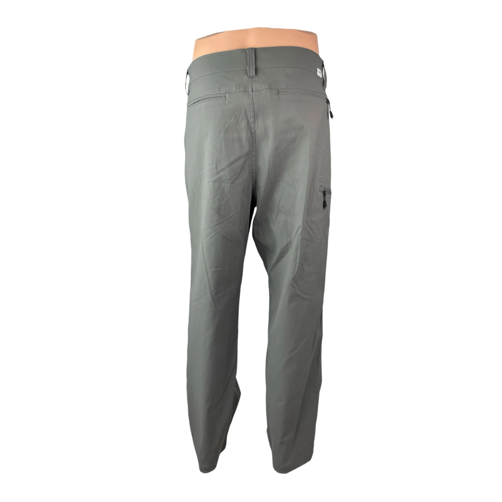 Orvis Men's Gray High Rise Chino Slacks Straight Trousers Dress Pants Size 36x30 - Image 4