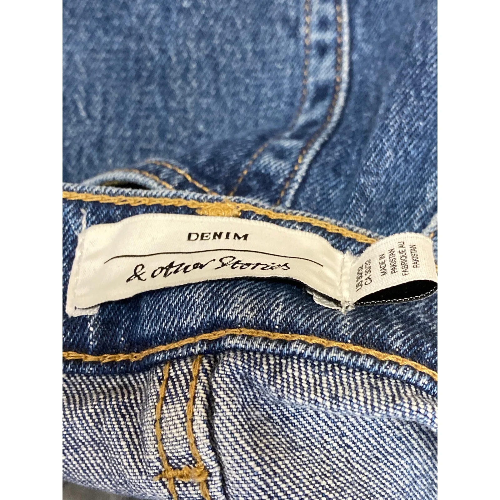 & Other Stories Women's Blue High Waisted Baggy Wide Leg Denim Jeans Pants Sz 30 - Image 3