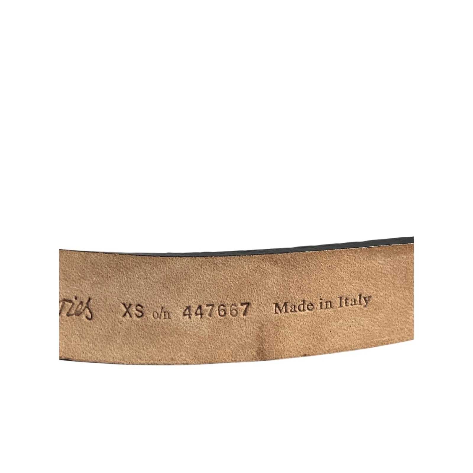 & Other Stories Women's Embossed Snakeskin Print Calf Leather Skinny Belt Sz XS - Image 5
