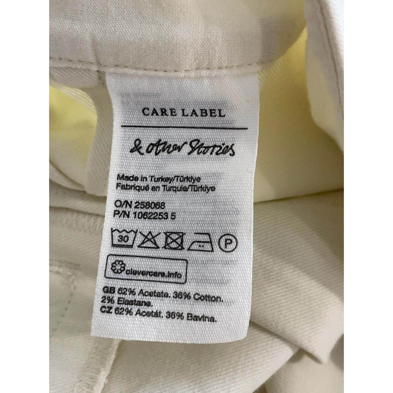 & Other Stories Women's White Pleated High Rise Wide Leg Trousers Pants Size 4 - Image 6