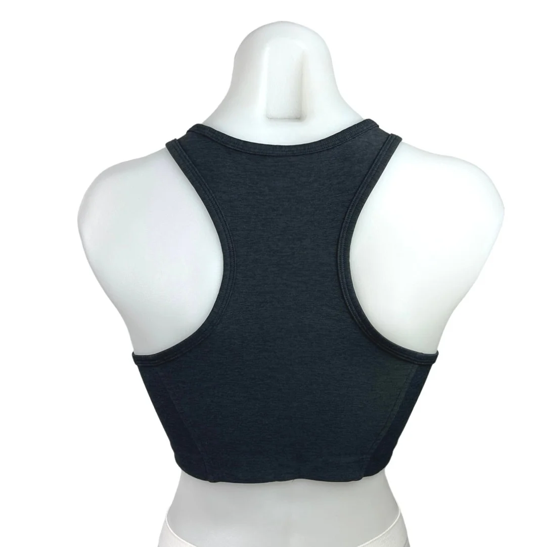 Outdoor Voices Black High Neck Racerback Workout Athletic Sports Bra Top Size S - Image 2