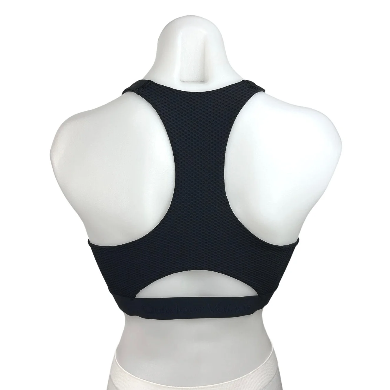 Outdoor Voices Black Scoop Neck Racerback Cutout Yoga Athletic Sports Bra Size S - Image 2